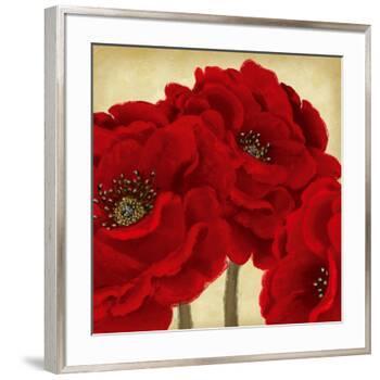 Red Peony II-Linda Wood-Framed Art Print
