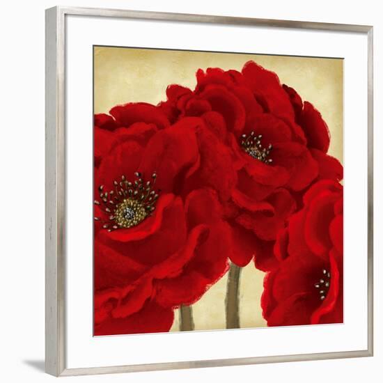 Red Peony II-Linda Wood-Framed Art Print