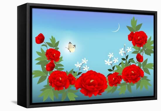 Red Peony-Ikuko Kowada-Framed Premier Image Canvas