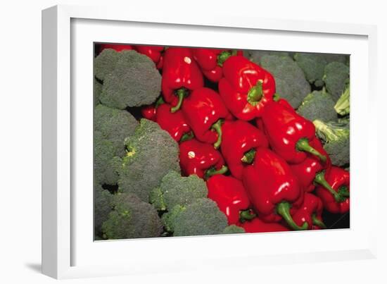 Red Peppers-Ken Hammond-Framed Art Print