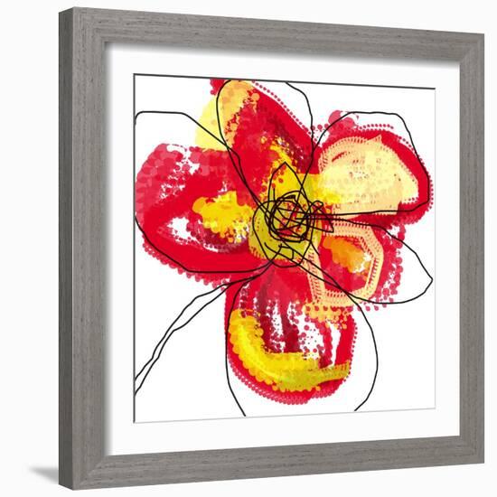 Red Petals-Jan Weiss-Framed Art Print