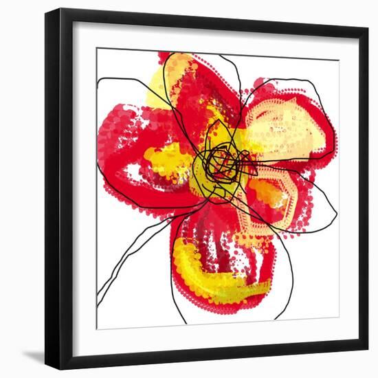 Red Petals-Jan Weiss-Framed Art Print