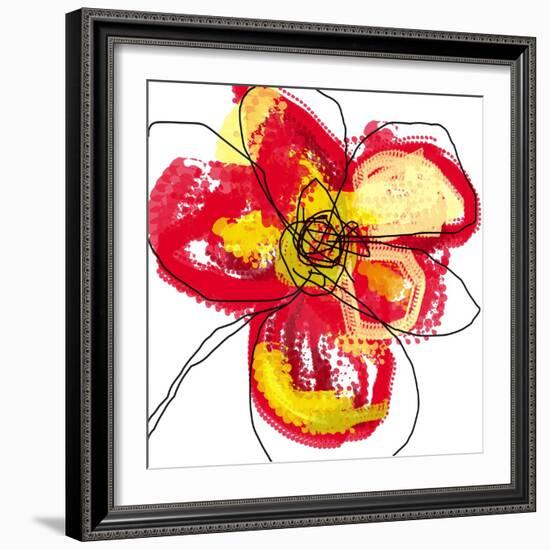 Red Petals-Jan Weiss-Framed Art Print