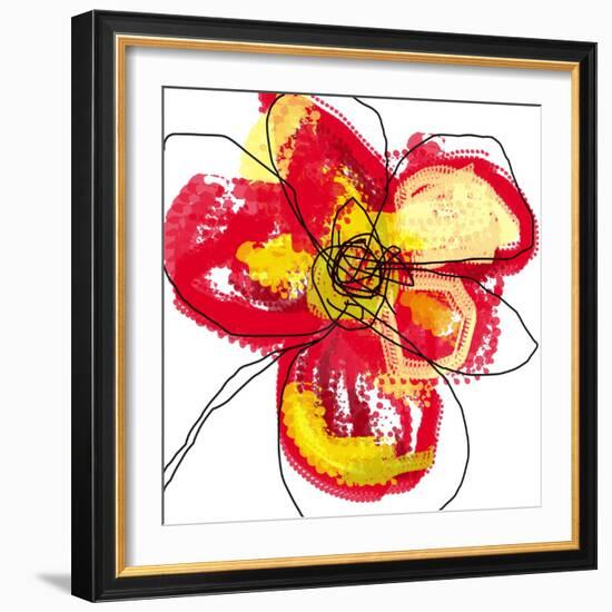 Red Petals-Jan Weiss-Framed Art Print