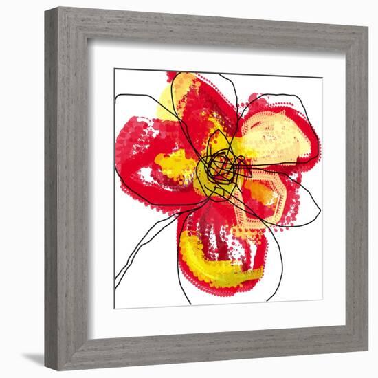 Red Petals-Jan Weiss-Framed Art Print