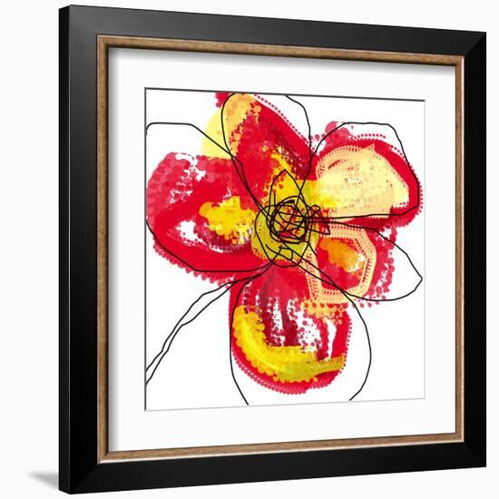 Red Petals-Jan Weiss-Framed Art Print