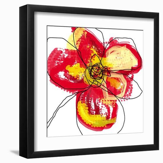 Red Petals-Jan Weiss-Framed Art Print