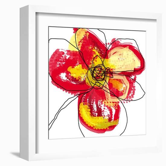 Red Petals-Jan Weiss-Framed Art Print