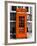 Red Phone Booth in London painted Orange - City of London - UK - England - United Kingdom - Europe-Philippe Hugonnard-Framed Photographic Print