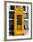 Red Phone Booth in London painted Yellow - City of London - UK - England - United Kingdom - Europe-Philippe Hugonnard-Framed Photographic Print