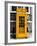 Red Phone Booth in London painted Yellow - City of London - UK - England - United Kingdom - Europe-Philippe Hugonnard-Framed Photographic Print