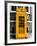 Red Phone Booth in London painted Yellow - City of London - UK - England - United Kingdom - Europe-Philippe Hugonnard-Framed Photographic Print