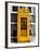 Red Phone Booth in London painted Yellow - City of London - UK - England - United Kingdom - Europe-Philippe Hugonnard-Framed Photographic Print