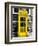 Red Phone Booth in London painted Yellow - City of London - UK - England - United Kingdom - Europe-Philippe Hugonnard-Framed Art Print