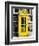 Red Phone Booth in London painted Yellow - City of London - UK - England - United Kingdom - Europe-Philippe Hugonnard-Framed Art Print