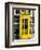 Red Phone Booth in London painted Yellow - City of London - UK - England - United Kingdom - Europe-Philippe Hugonnard-Framed Art Print