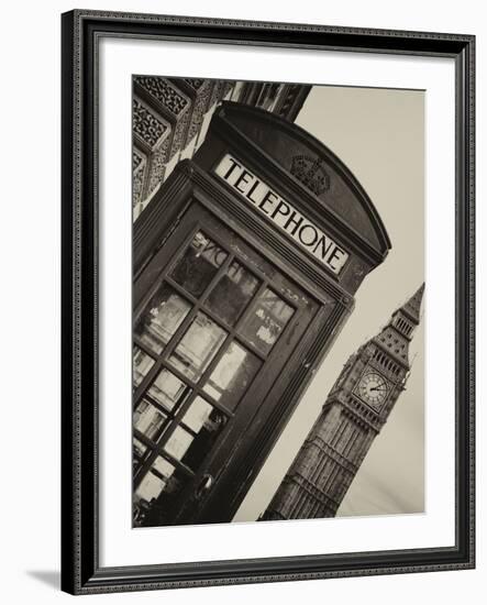 Red Phone Booth in London with the Big Ben - City of London - UK - England - United Kingdom-Philippe Hugonnard-Framed Photographic Print