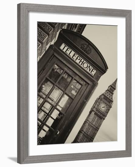 Red Phone Booth in London with the Big Ben - City of London - UK - England - United Kingdom-Philippe Hugonnard-Framed Photographic Print