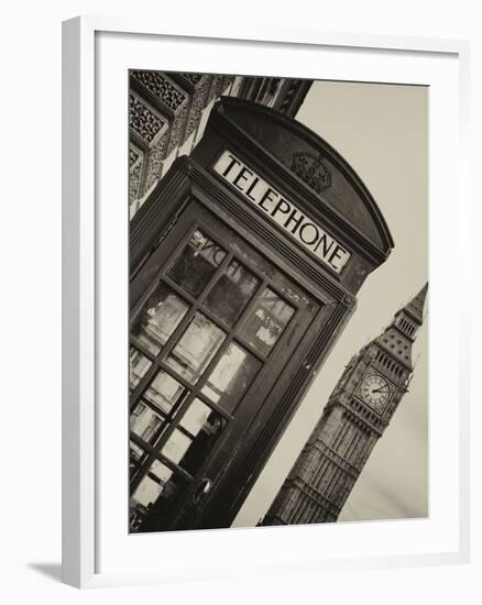 Red Phone Booth in London with the Big Ben - City of London - UK - England - United Kingdom-Philippe Hugonnard-Framed Photographic Print