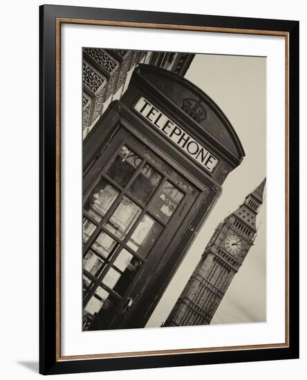 Red Phone Booth in London with the Big Ben - City of London - UK - England - United Kingdom-Philippe Hugonnard-Framed Photographic Print