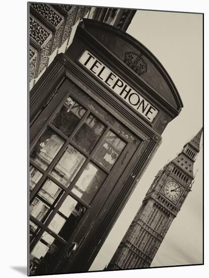 Red Phone Booth in London with the Big Ben - City of London - UK - England - United Kingdom-Philippe Hugonnard-Mounted Photographic Print