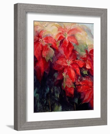 Red Poinsettias-Karen Armitage-Framed Giclee Print