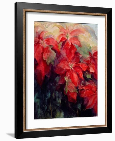 Red Poinsettias-Karen Armitage-Framed Giclee Print