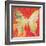 Red Pop Butterfly-Walter Robertson-Framed Art Print