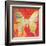 Red Pop Butterfly-Walter Robertson-Framed Art Print