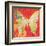 Red Pop Butterfly-Walter Robertson-Framed Art Print