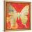 Red Pop Butterfly-Walter Robertson-Framed Stretched Canvas