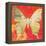 Red Pop Butterfly-Walter Robertson-Framed Stretched Canvas