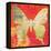 Red Pop Butterfly-Walter Robertson-Framed Stretched Canvas