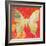 Red Pop Butterfly-Walter Robertson-Framed Art Print