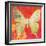 Red Pop Butterfly-Walter Robertson-Framed Art Print