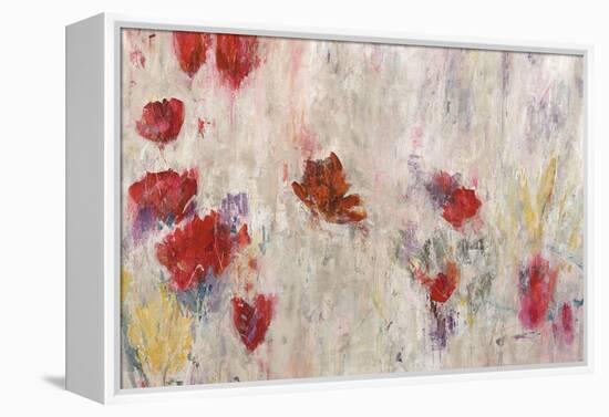 Red Pop Floral-Jodi Maas-Framed Premier Image Canvas