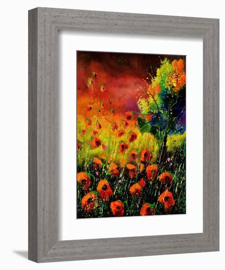 Red Poppies 451130-Pol Ledent-Framed Art Print