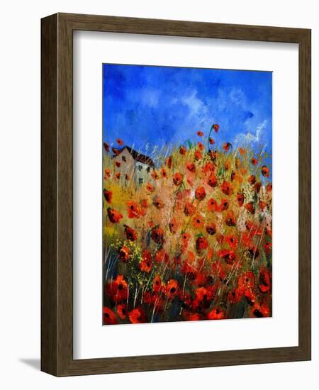 Red Poppies 562111-Pol Ledent-Framed Art Print