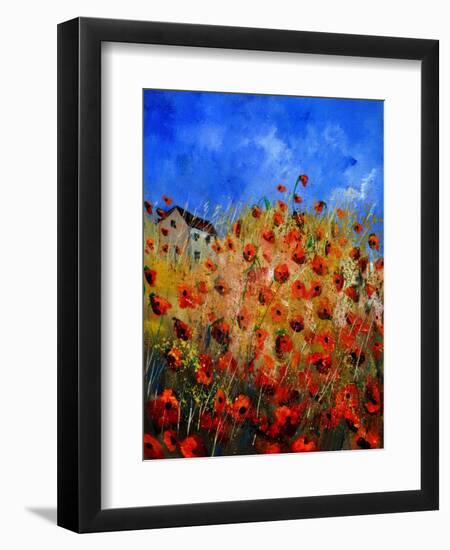 Red Poppies 562111-Pol Ledent-Framed Art Print