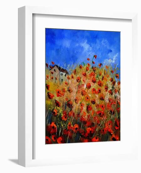 Red Poppies 562111-Pol Ledent-Framed Art Print