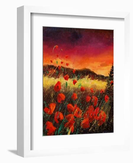 red poppies 56-Pol Ledent-Framed Art Print