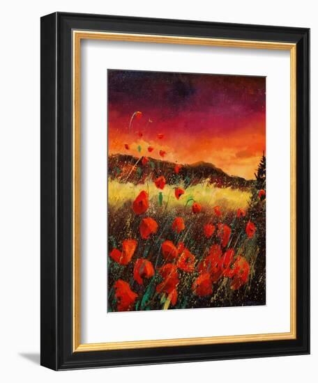 red poppies 56-Pol Ledent-Framed Art Print