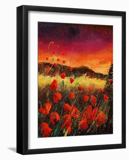 red poppies 56-Pol Ledent-Framed Art Print
