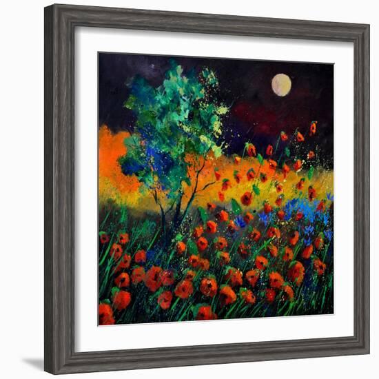 Red Poppies 774111-Pol Ledent-Framed Art Print