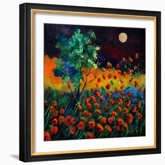 Red Poppies 774111-Pol Ledent-Framed Art Print