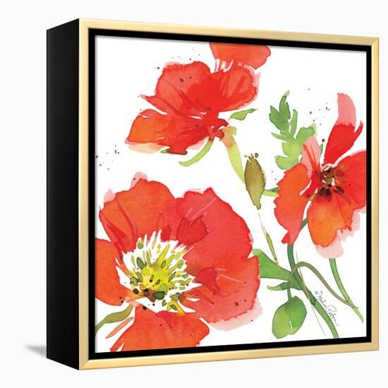 Red Poppies I-Julie Paton-Framed Stretched Canvas