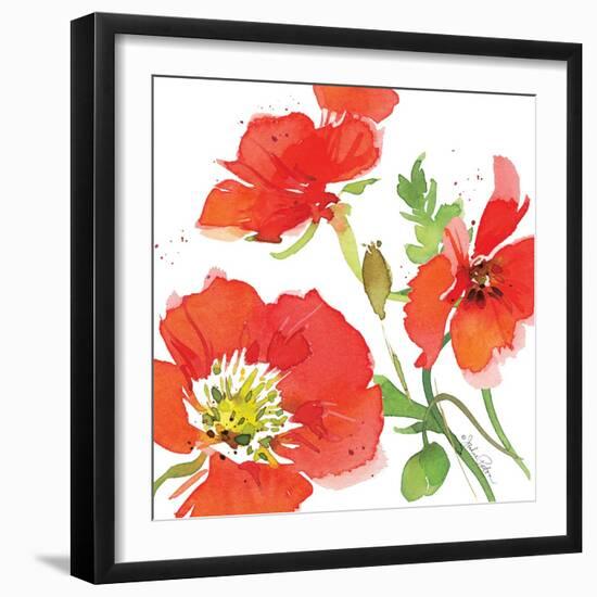 Red Poppies I-Julie Paton-Framed Art Print
