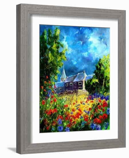 Red Poppies in Awagne-Pol Ledent-Framed Art Print