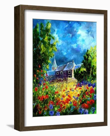 Red Poppies in Awagne-Pol Ledent-Framed Art Print