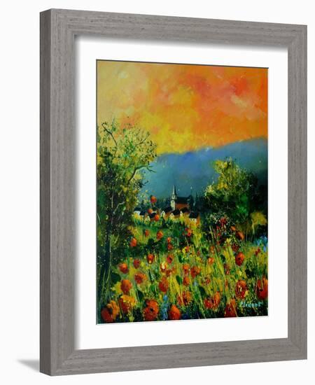 Red Poppies in Houyet-Pol Ledent-Framed Art Print